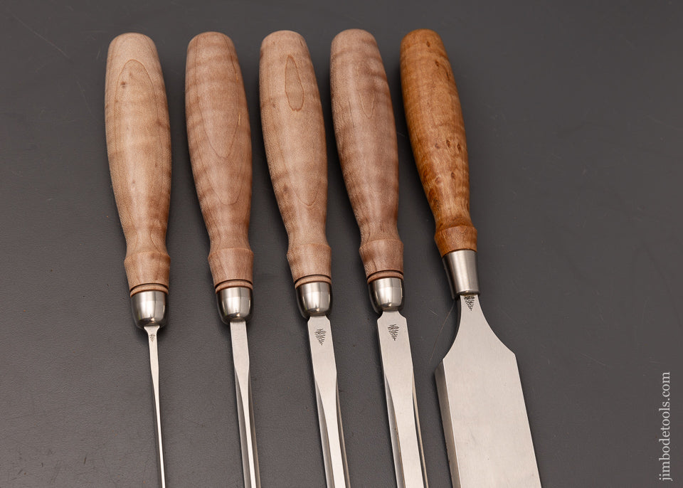 Mint Set of 5 BLUE SPRUCE TOOL WORKS Dovetail Chisels - 111935