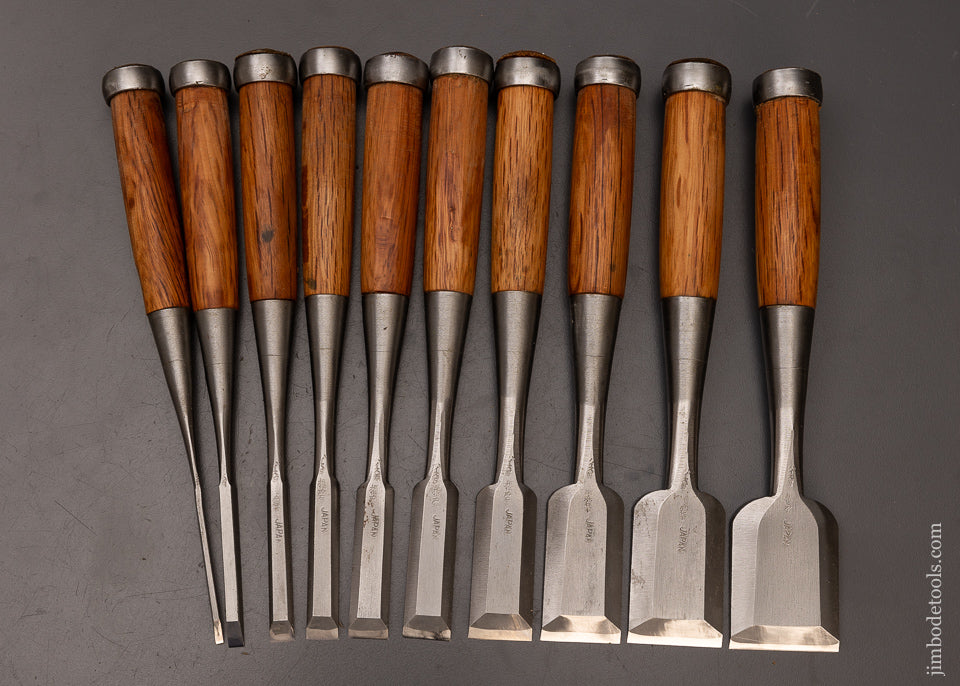 Mint Set of 10 Japanese Chisels - 111942