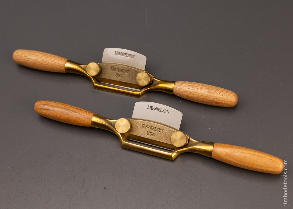Mint Unused Pair of LIE NIELSEN Boggs Bronze Spoke Shaves Flat & Round - 111957