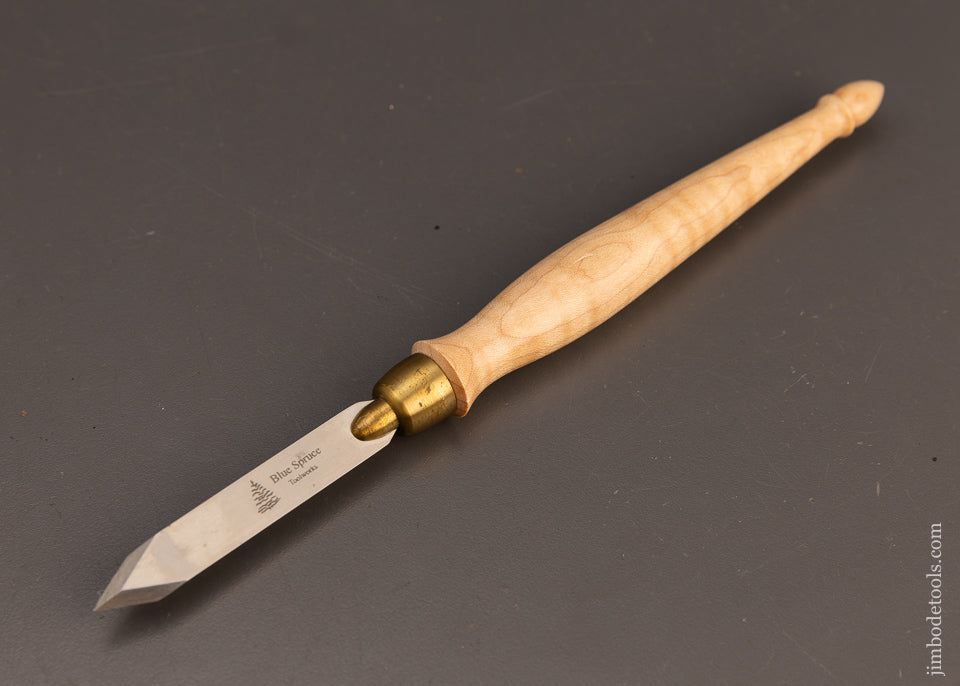 Mint BLUE SPRUCE TOOL WORKS Marking Knife Tiger Maple - 111999