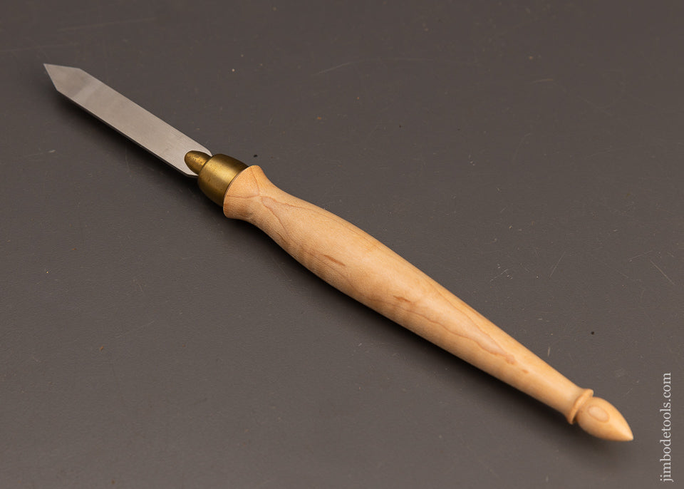 Mint BLUE SPRUCE TOOL WORKS Marking Knife Tiger Maple - 111999