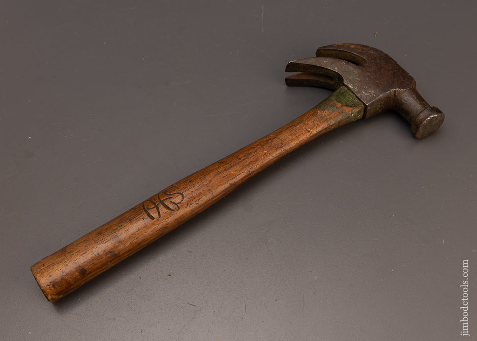 Fine GEORGE F. VOIGHT PATENT Double Claw Hammer with Patent Date & Original Handle - 112065