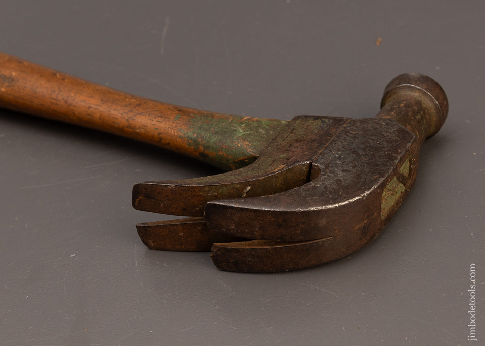 Fine GEORGE F. VOIGHT PATENT Double Claw Hammer with Patent Date & Original Handle - 112065
