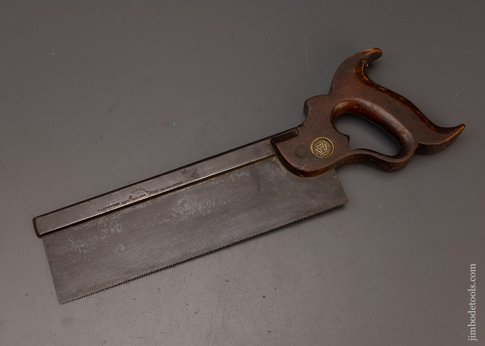 Fine User Just Sharpened DISSTON Back Saw Ca. 1871-76 - 112074