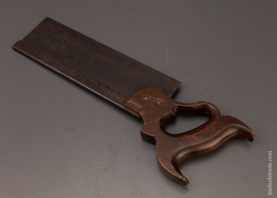 Fine User Just Sharpened DISSTON Back Saw Ca. 1871-76 - 112074