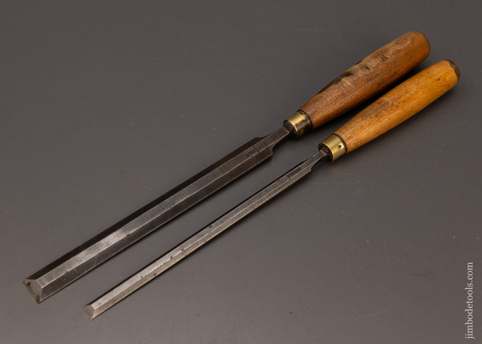 Pair of Long, Thin English Paring Chisels by MARPLES - 112139