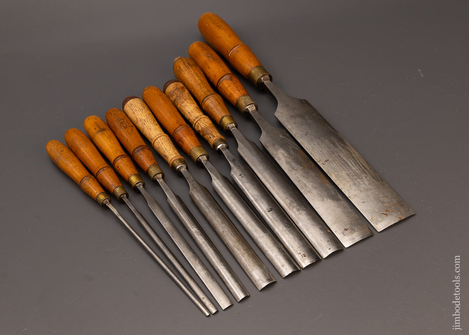 Fine Set of 10 BUCK BROS. Long Pattern Maker’s Paring Gouges - 112150 ...