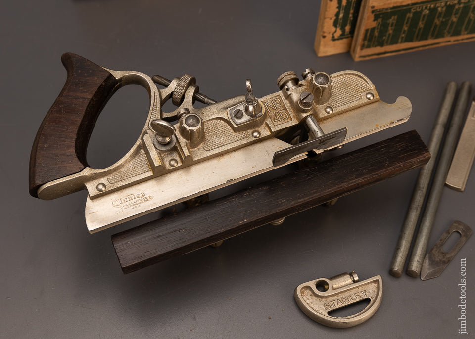 Extra Fine 100% Complete STANLEY No. 45 Combination Plane in Original Box - 112151