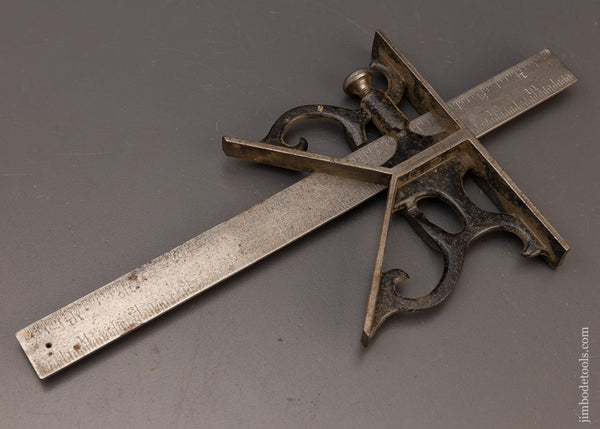 Rare & Fancy CHAPLINS PATENT Combination Square & Center Finder - 112181