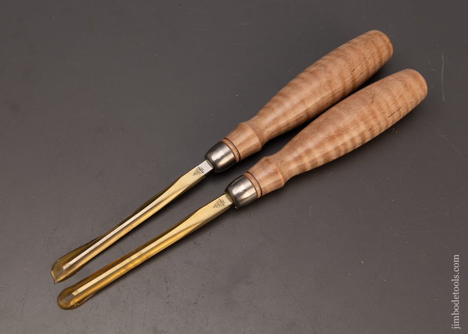 Mint Pair BLUE SPRUCE TOOL WORKS 3/8 Skew Chisels - 112242