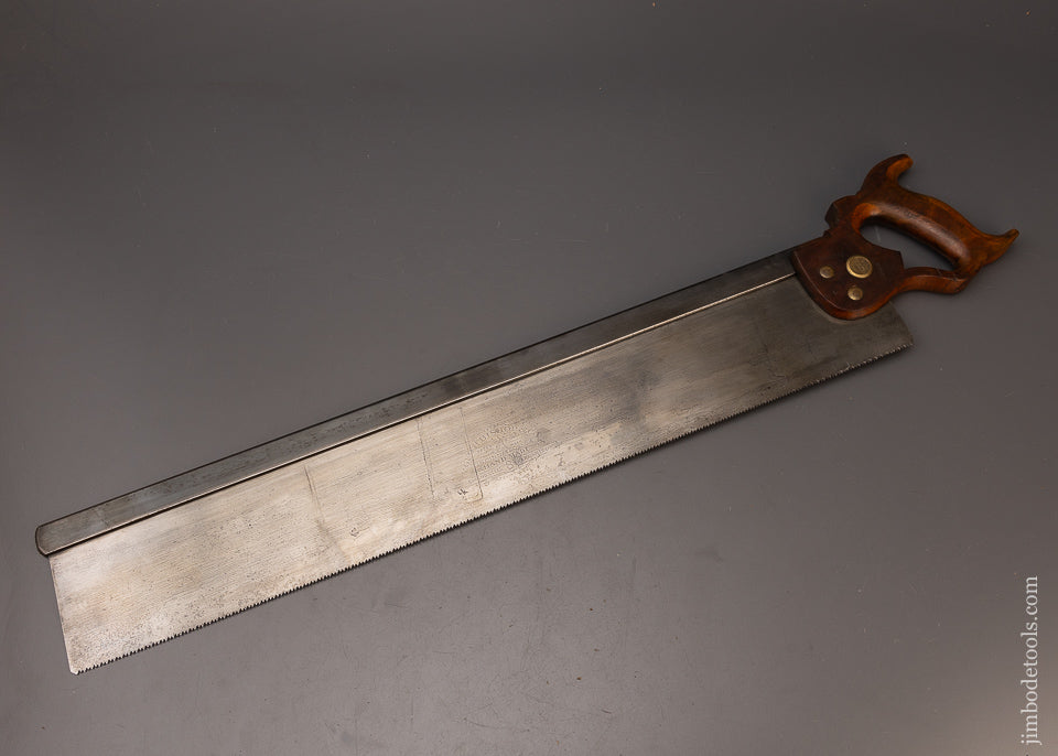 Extra Fine 3 1/2 x 26 Inch GEO BISHOP No. 8 Miter Box Saw Tuned by Michael Merlo - 112257