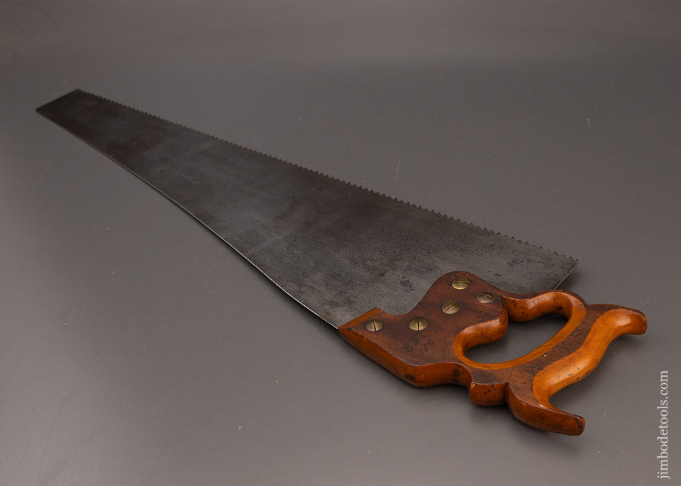 Premium Pre 1899 GEO. BISHOP No. 8 Rip Hand Saw Tuned & Sharpened by Michael Merlo - 112261