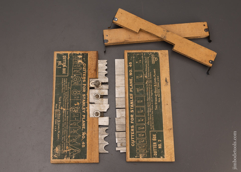 100% Complete & Fine STANLEY No. 45 Combination Plane in Original Box ...