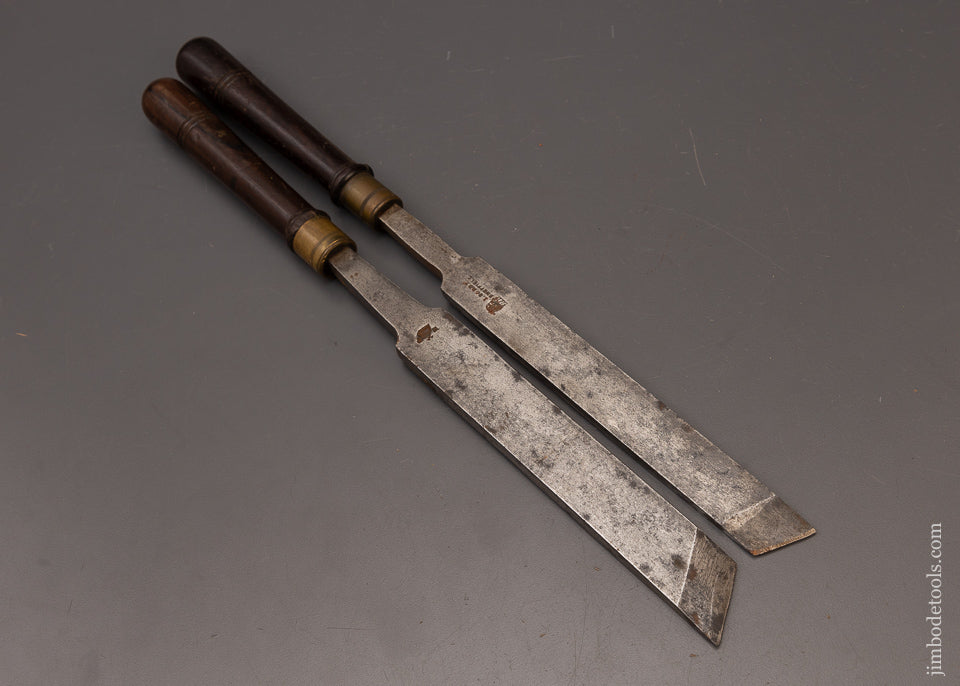 2 Rosewood Handled Skew Turning Chisels by WARD & SORBY - 112275