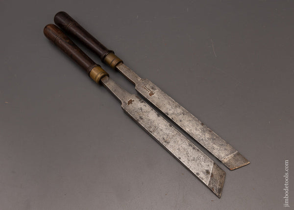 2 Rosewood Handled Skew Turning Chisels by WARD & SORBY - 112275