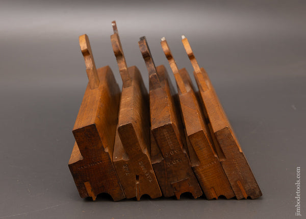 Clean Graduated Working Set of 5 Side Bead Moulding Planes - 112284