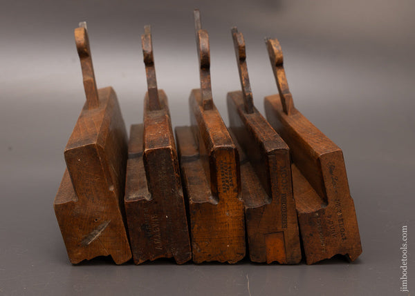 5 Good Plus & Better Antique Wooden Moulding Planes - 112293