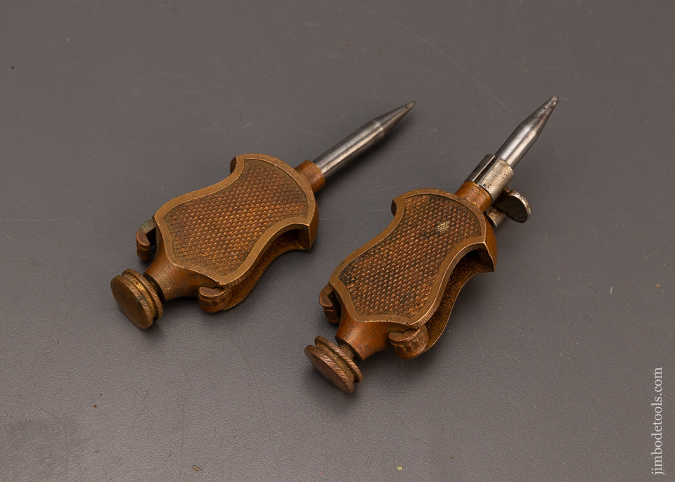 Fine STANLEY No. 3 Brass Trammel Points - 112334