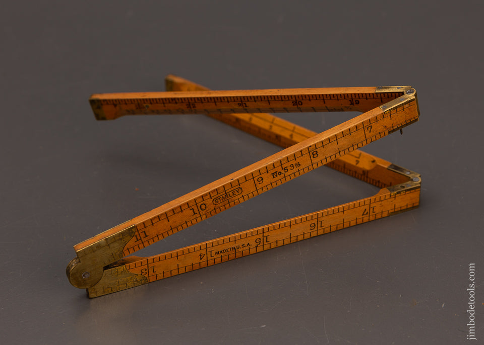Rare STANLEY No. 53 1/2 Boxwood Architect’s Rule -  112346