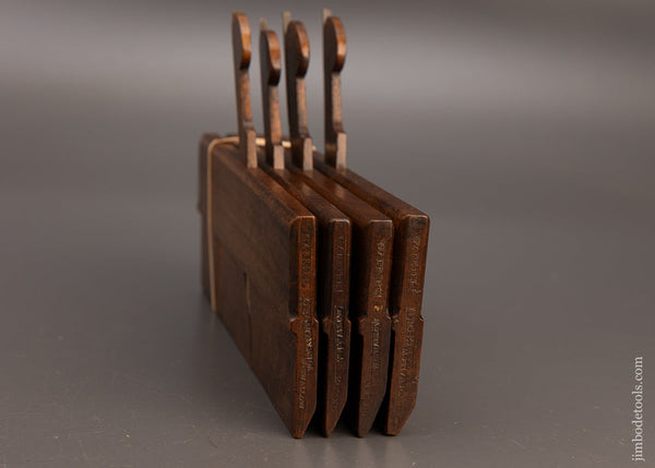 Fine Set of 4 18th Century Hollow & Round Planes No. 1 & No. 3 Pairs by GABRIEL - 112365