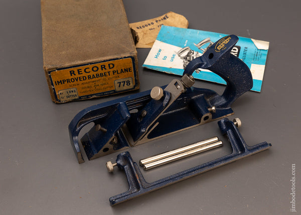 RECORD No. 778 Rabbet Plane Mint in Box - 112391