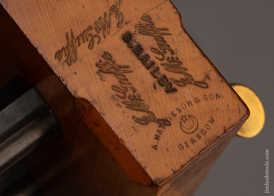 Crisp & Fine MATHIESON No. 11 Bridle Plow Plane with Ebony Arms - 112442