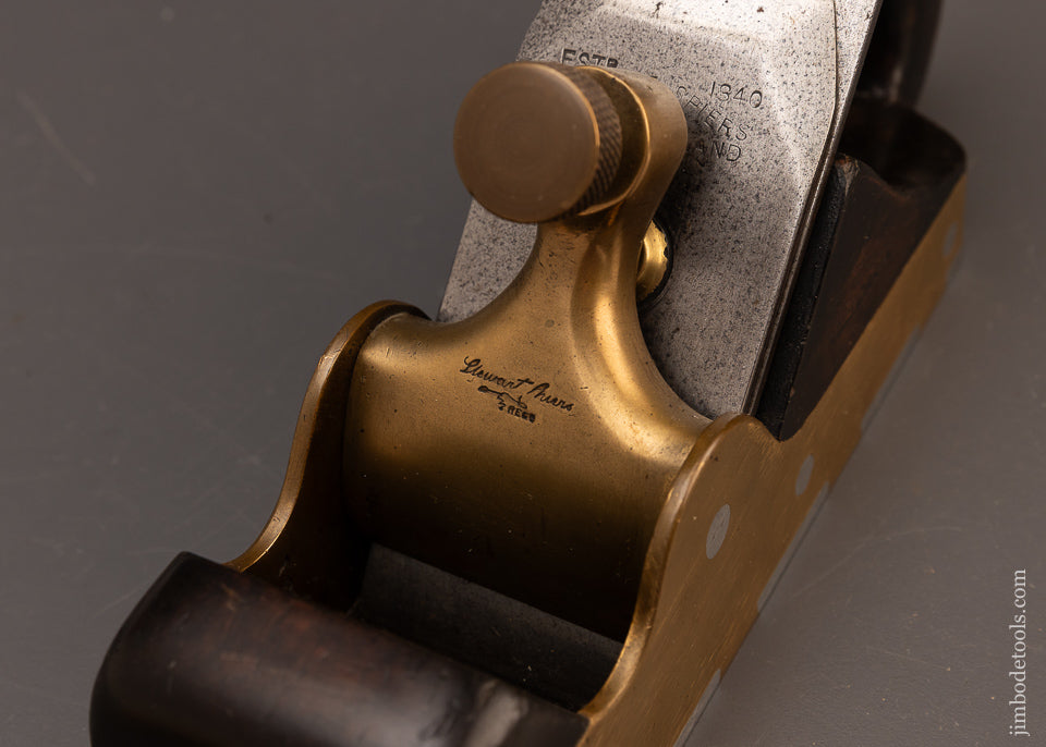 Very Rare & Fine SPIERS No. 27 Gunmetal Dovetailed Rosewood Infill Smooth Plane - 112476