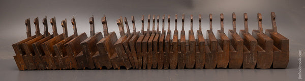 Beautiful Set of 27 Planes Hollow & Rounds & Side Beads by GRIFFITHS NORWICH - 112529