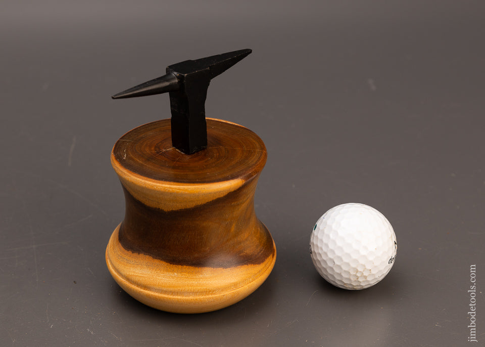 Watch Maker’s Stake Anvil on Lignum Vitae Stump - 112538