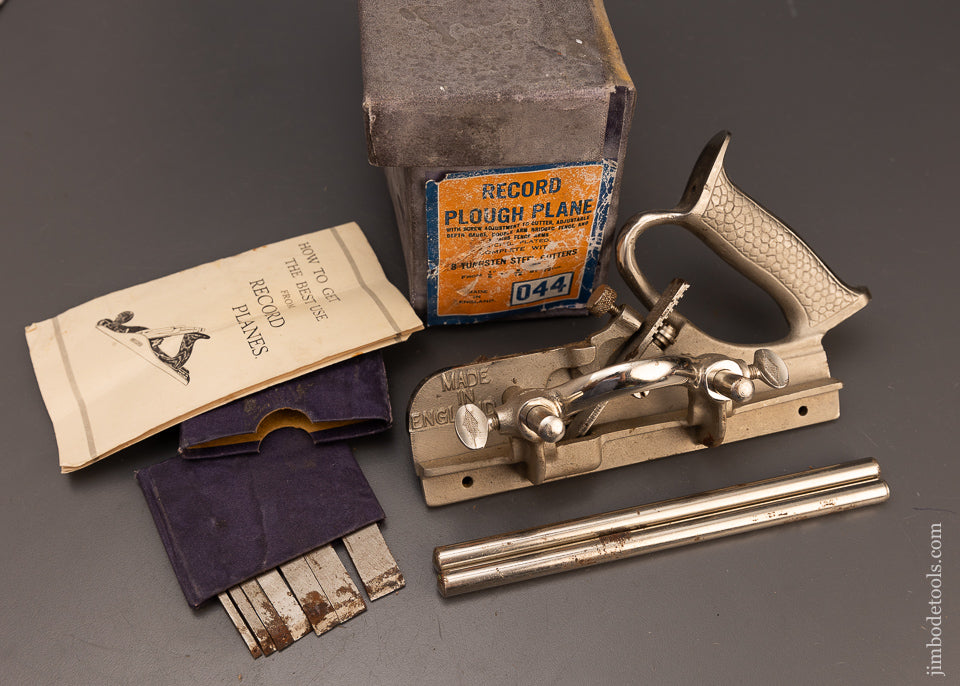 100% Complete RECORD No. 044 Plough Plane in Original Box - 112586