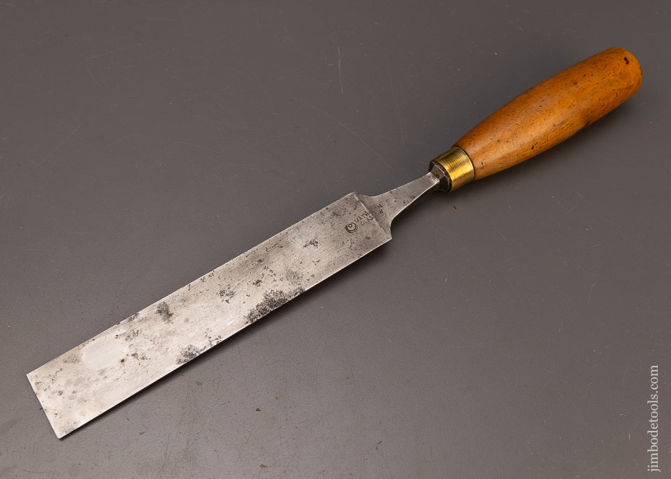 Fine 1 1/2 Inch MATHIESON Long, Thin Paring Chisel with Boxwood Handle - 112622