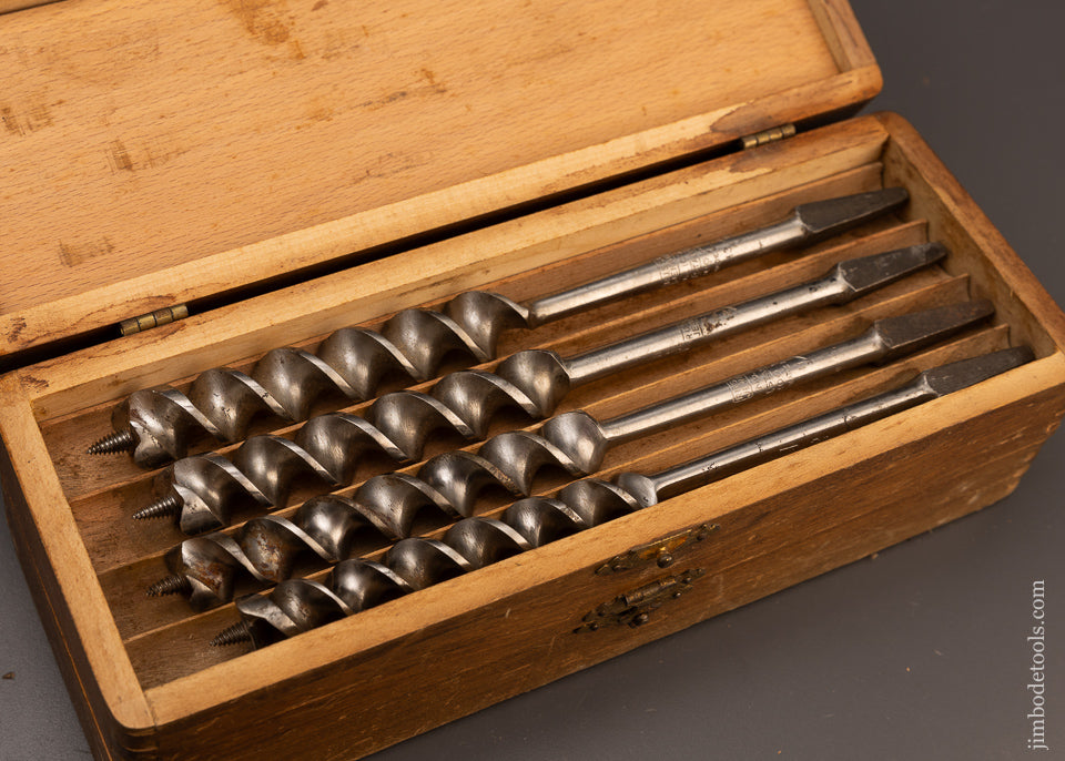 Complete & Fine Set of 13 RUSSELL JENNINGS Auger Bits in Original Three Tiered Box - 112644