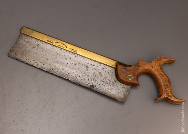 Awesome Open Tote Brass Back Saw by FRANCIS NEWTON 1849-64 - 112747