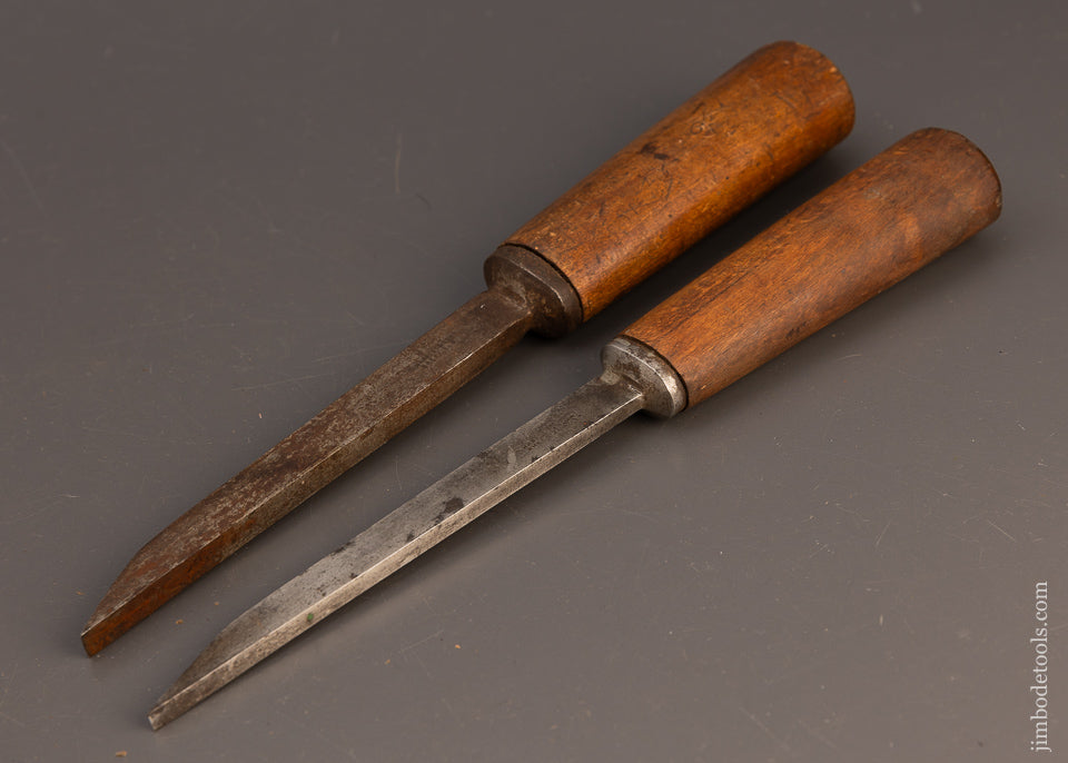 Pair of 1/4 & 3/8 Inch Pig Sticker Mortise Chisels MARPLES - 112760