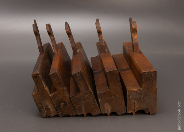 Fine Matched Set of 5 Side Bead Moulding Planes by C. NURSE Ca. 1841-60 - 112772