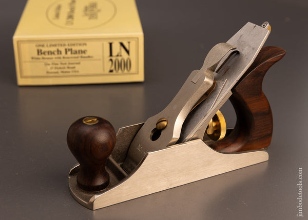Rare White Bronze & Rosewood LIE NIELSEN No. LN 2000 Limited Edition Smooth Plane ( No. 602) Mint in The Box - 112800