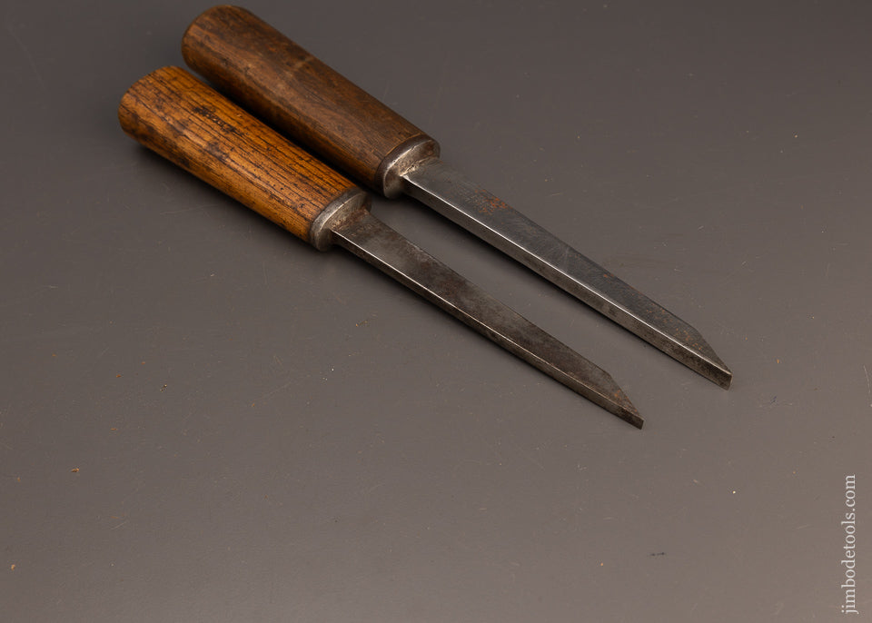 Pair Pig Sticker Mortise Chisels 1/4 & 3/8 Inch MOULSON BROTHERS - 112810
