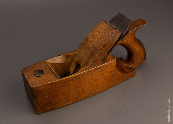 Rare American D Handle Coffin Smooth Plane by OWASCO TOOL CO. N.Y. - 112928