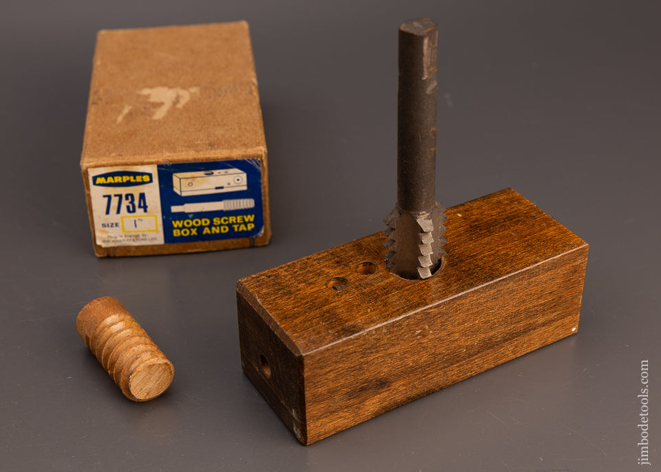 MARPLES No. 7734 Wood Screw Box and Tap 1 Inch - 112942