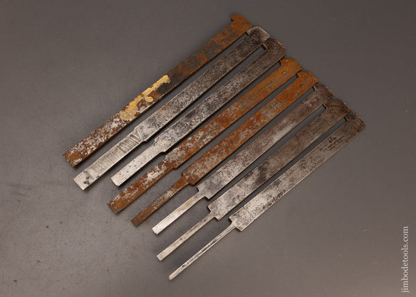 Good User Set of 8 Plow Plane Irons Mixed Maker - 112952