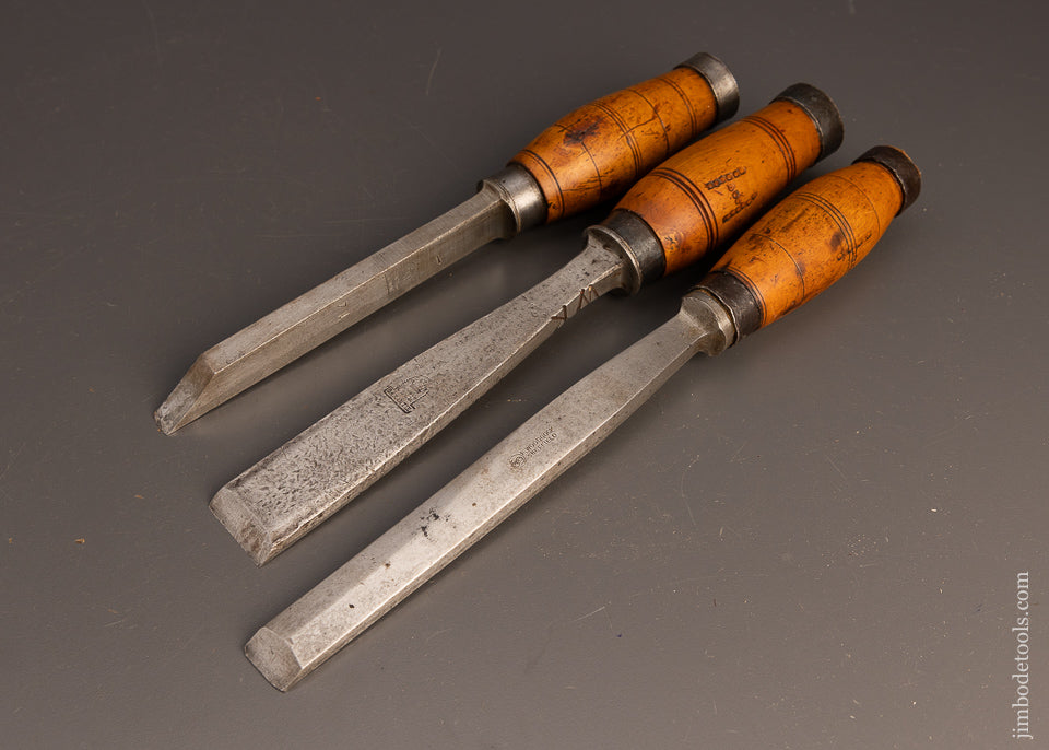 7/16, 3/4 & 1 1/4 Inch Dutch Mortise Chisels - 113048