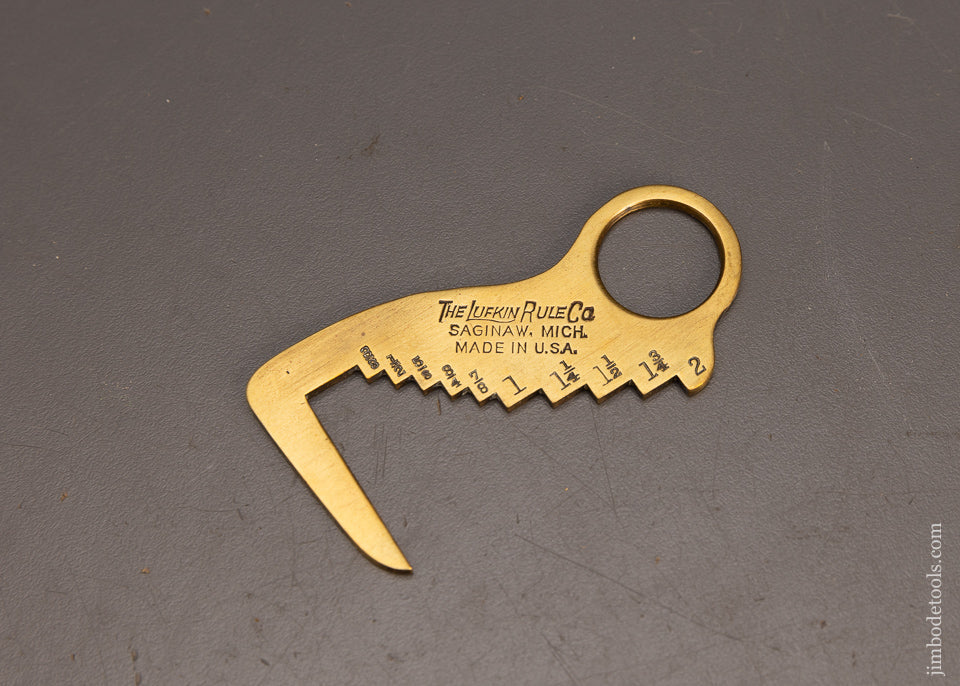 Rare LUFKIN Brass Lumber Gauge - 113068