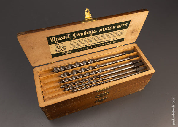 Complete & Fine Set of 13 RUSSELL JENNINGS Auger Bits in Original Three Tiered Box - 113070