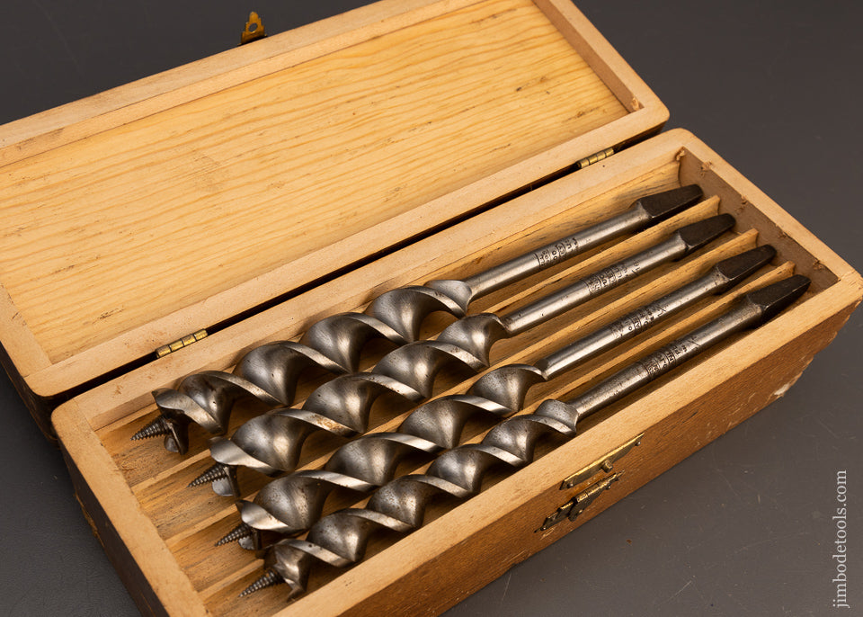 Complete & Fine Set of 13 RUSSELL JENNINGS Auger Bits in Original Three Tiered Box - 113070