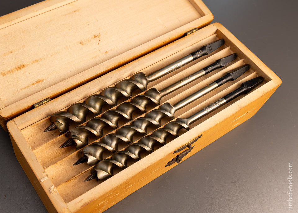 Complete Near Mint Set of 13 RUSSELL JENNINGS Auger Bits in Original Three Tiered Box - 113071