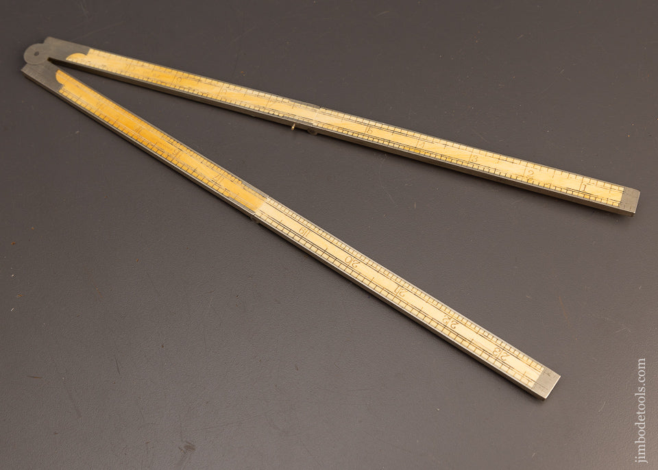 Fine STANLEY No. 87 Ivory & German Silver Folding Rule Ca. 1854-1922 - 113092