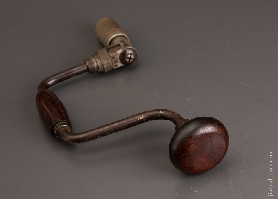 10-Inch-STANLEY-No.-923-Bit-Brace-with-Rosewood-Handles-113102