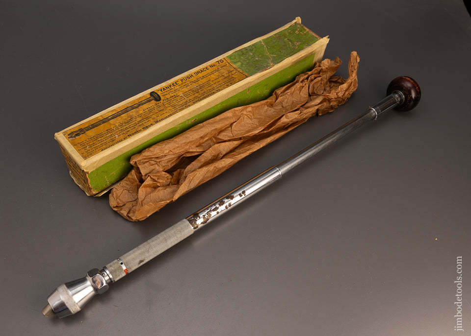 YANKEE No. 75 Push Brace Near Mint in Box - 113152