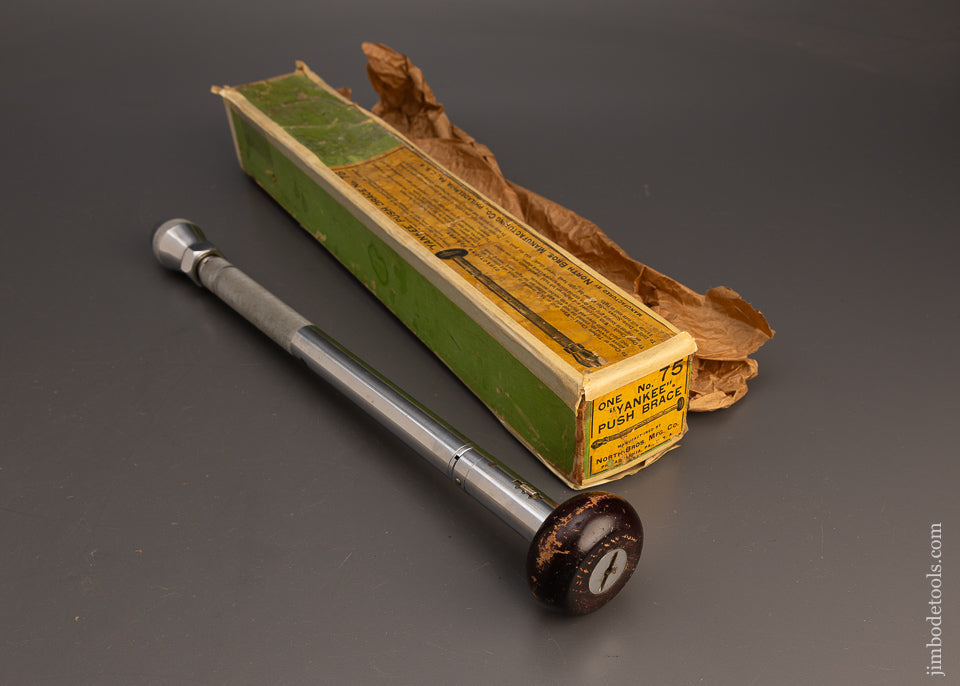 YANKEE No. 75 Push Brace Near Mint in Box - 113152