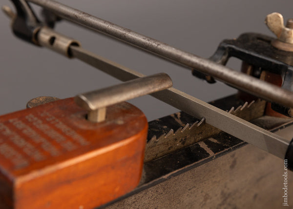 Complete WILSON PATENTED Saw Filer with Box of New Simonds Saw Files ...